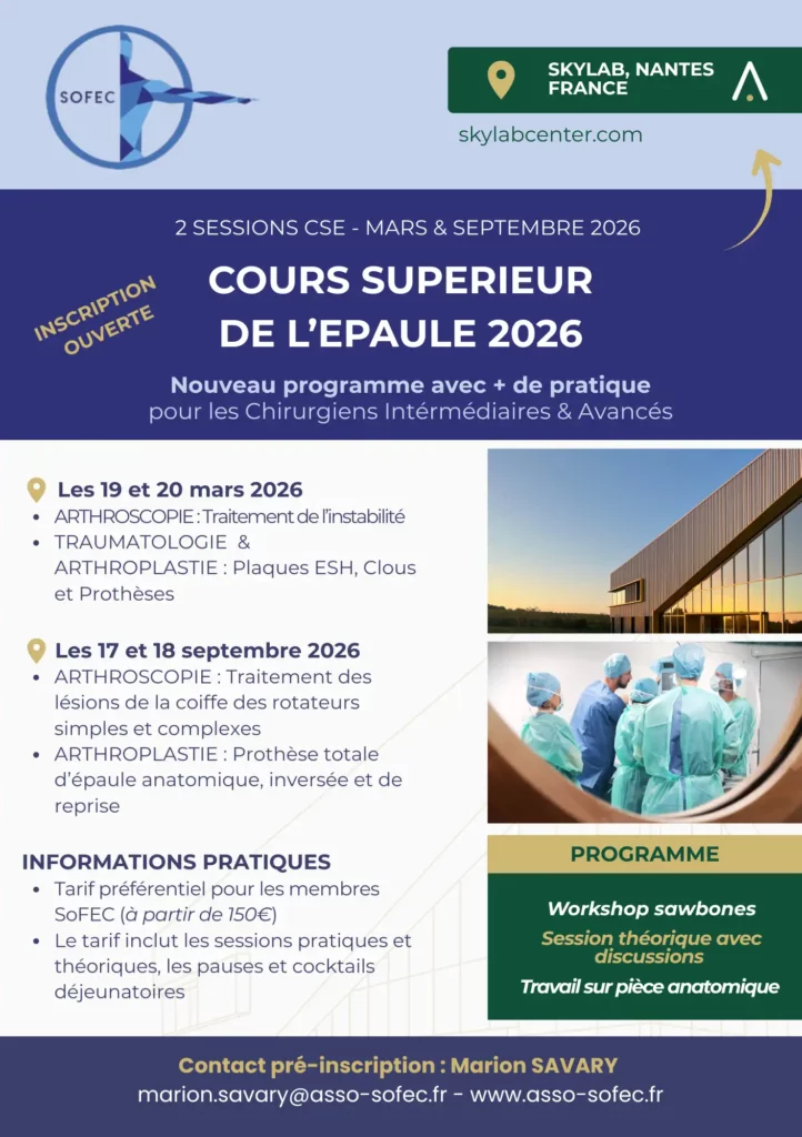 Cours supérieur de l'épaule SoFEC 2026